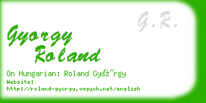 gyorgy roland business card